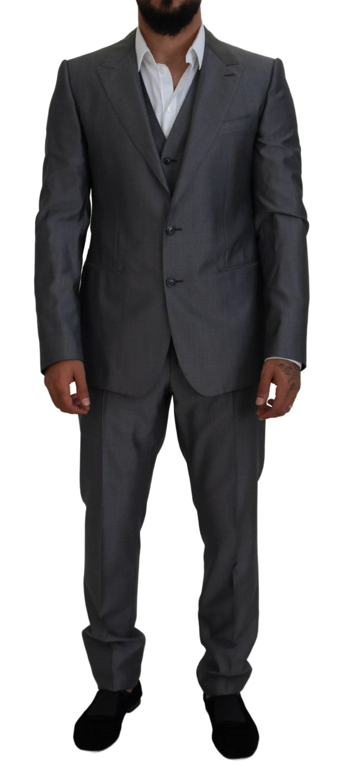 Dolce & Gabbana Gray SICILIA 3 Piece Slim Fit Suit by Dolce & Gabbana