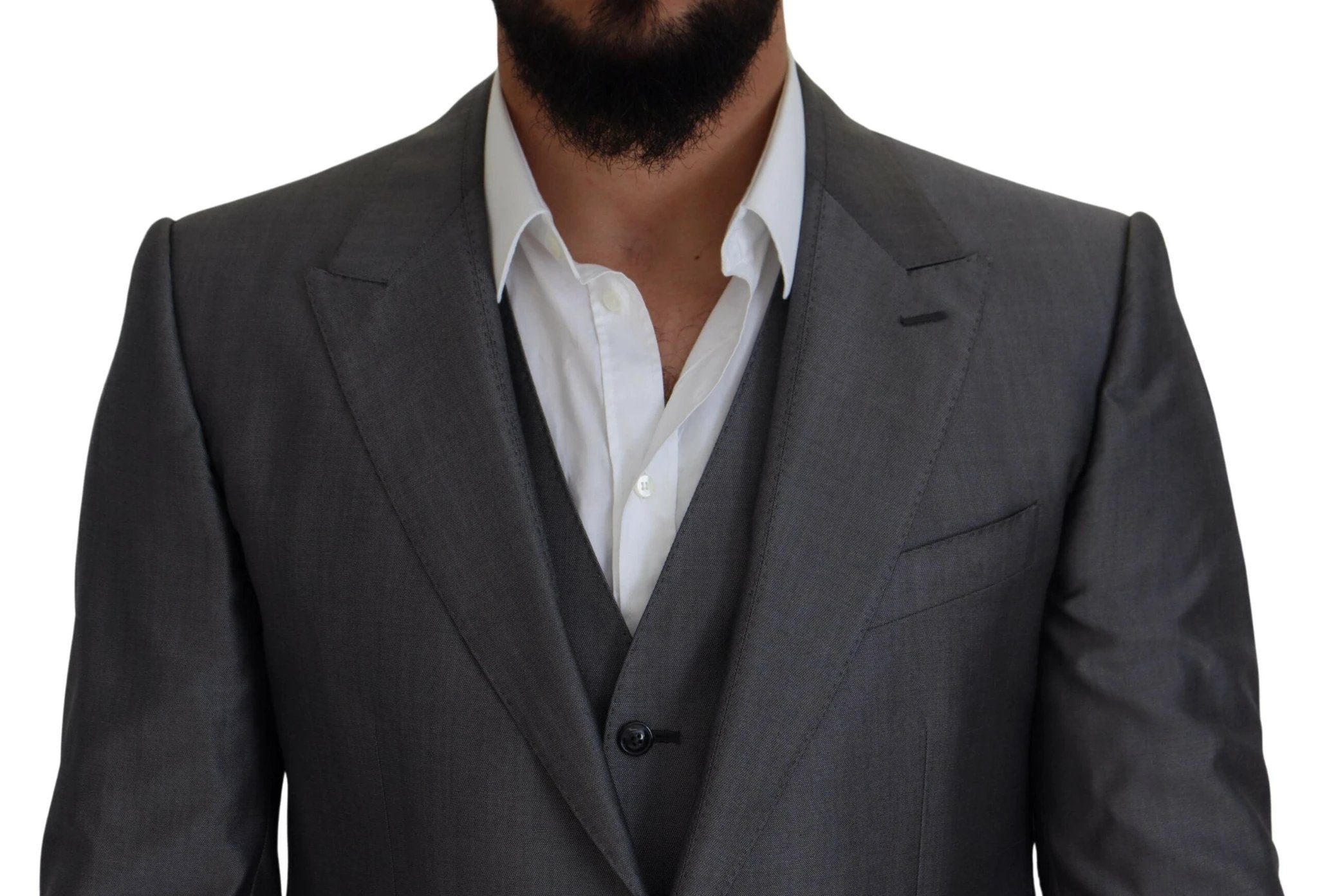 Dolce & Gabbana Gray SICILIA 3 Piece Slim Fit Suit by Dolce & Gabbana