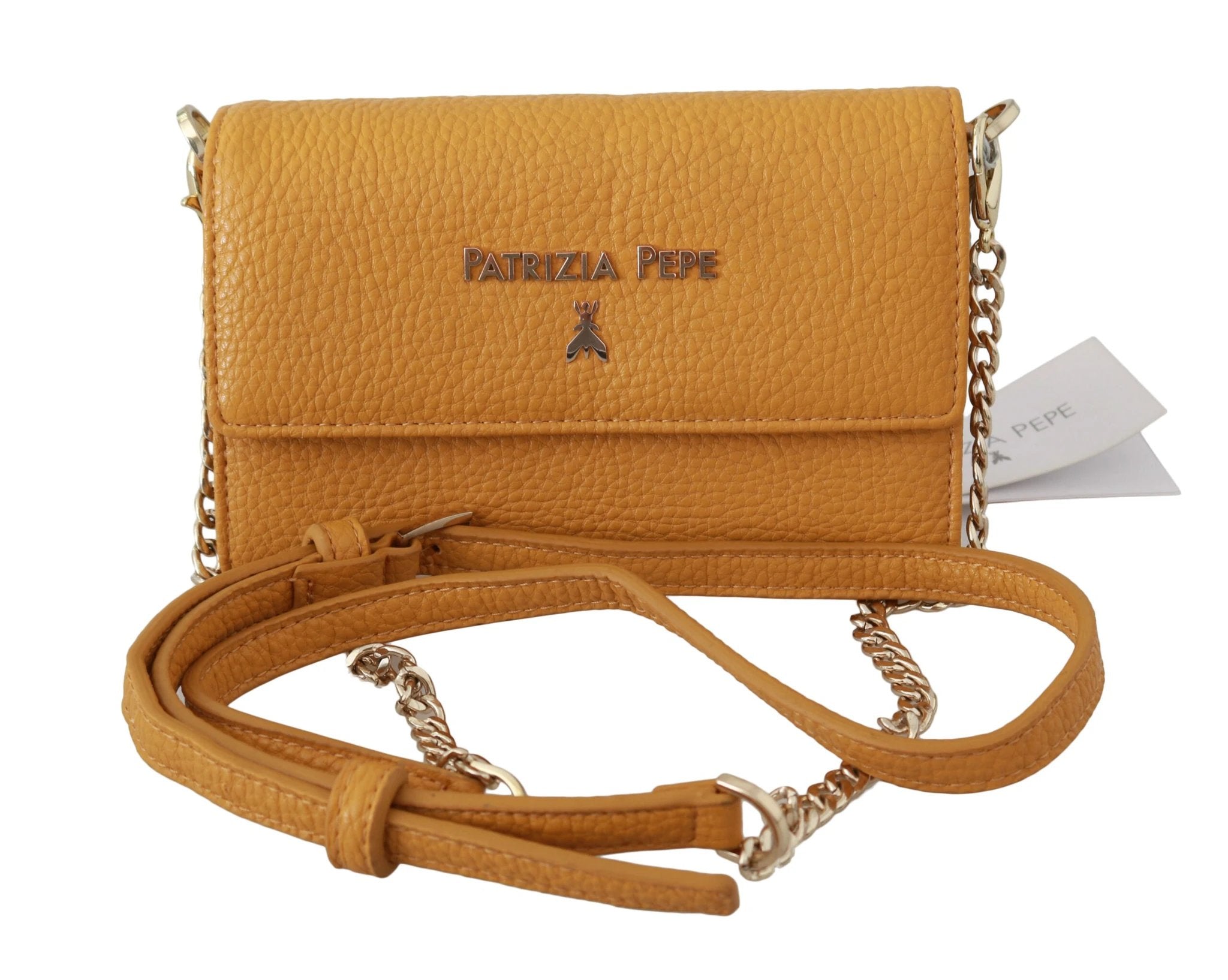 Patrizia Pepe Yellow Logo Leather Shoulder Strap Sling Bag by Patrizia Pepe