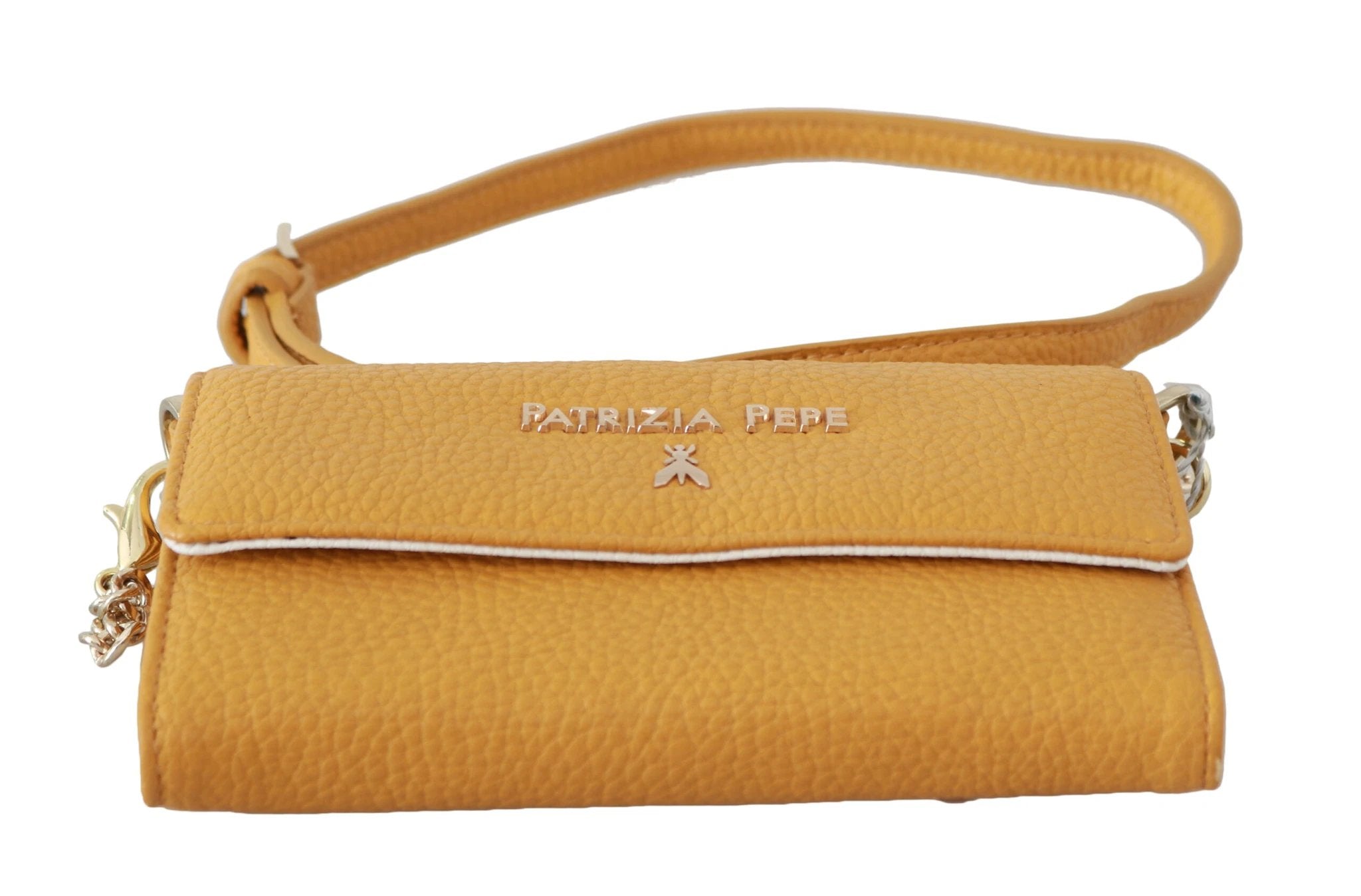 Patrizia Pepe Yellow Logo Leather Shoulder Strap Sling Bag by Patrizia Pepe