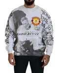 MSGM White Cotton Crewneck Pullover Sweatshirt Sweater by MSGM