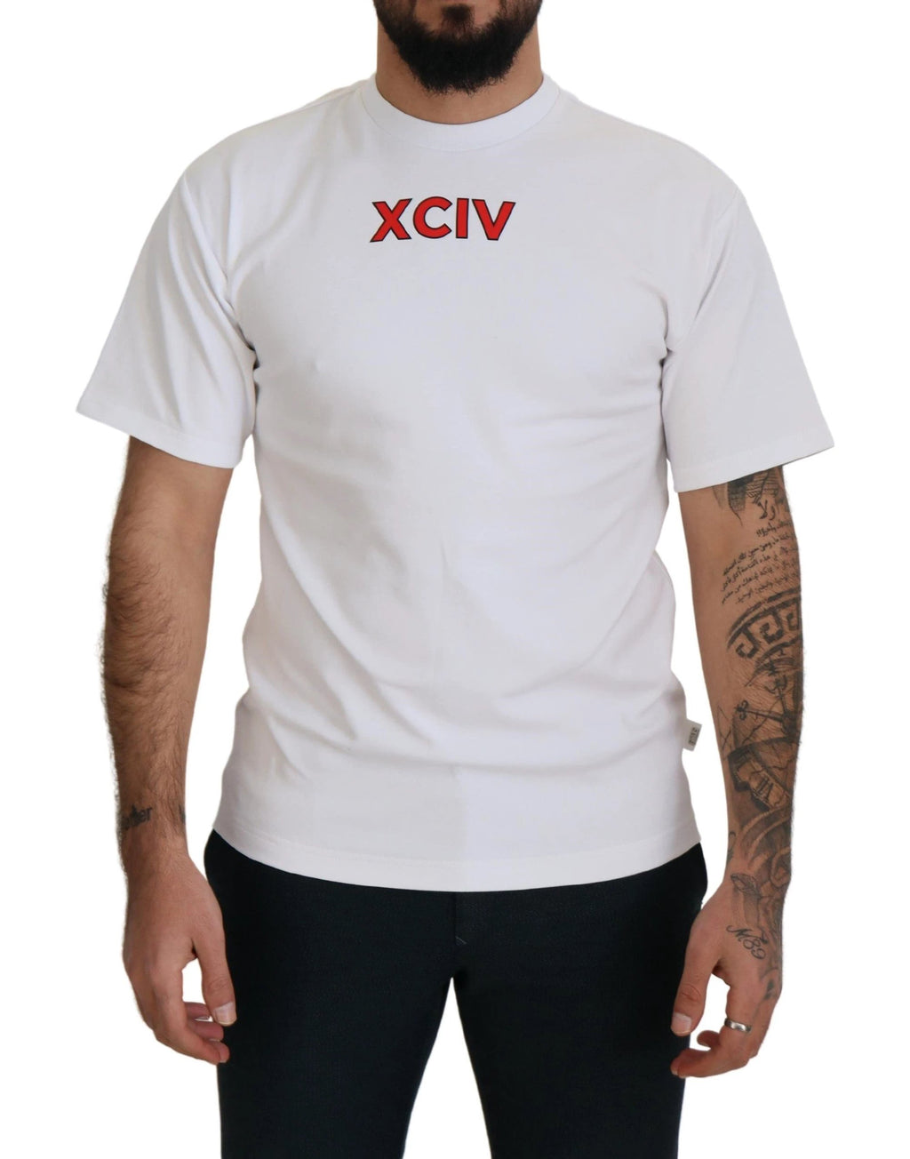GCDS White Logo Print Cotton Short Sleeves T-shirt by GCDS