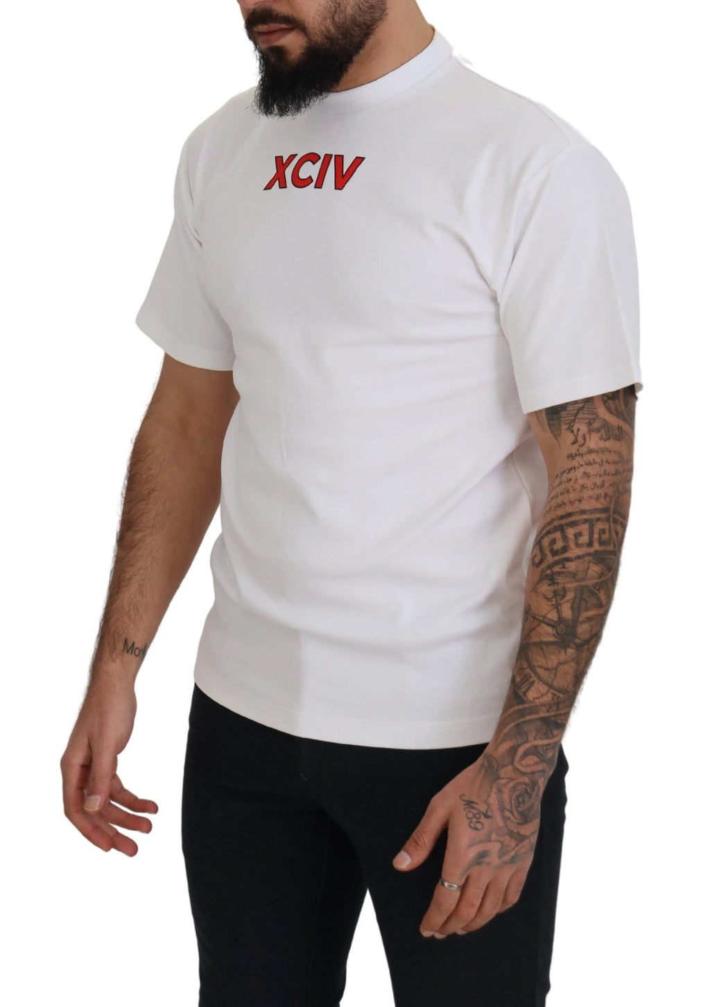 GCDS White Logo Print Cotton Short Sleeves T-shirt by GCDS