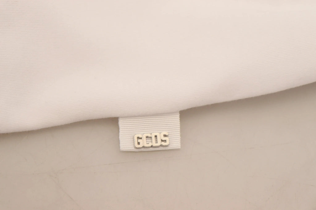 GCDS White Logo Print Cotton Short Sleeves T-shirt by GCDS