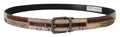 Dolce & Gabbana Multicolor Exotic Leather Patchwork Metal Belt by Dolce & Gabbana