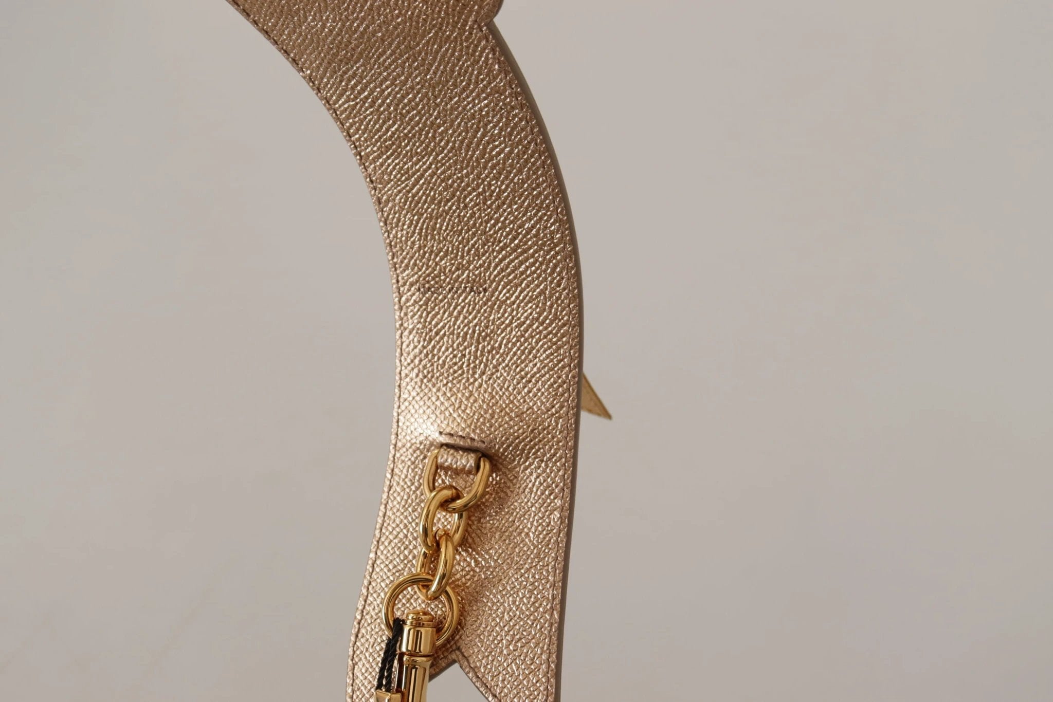 Dolce & Gabbana Gold Leather LOVE Patch Bag Shoulder Strap by Dolce & Gabbana