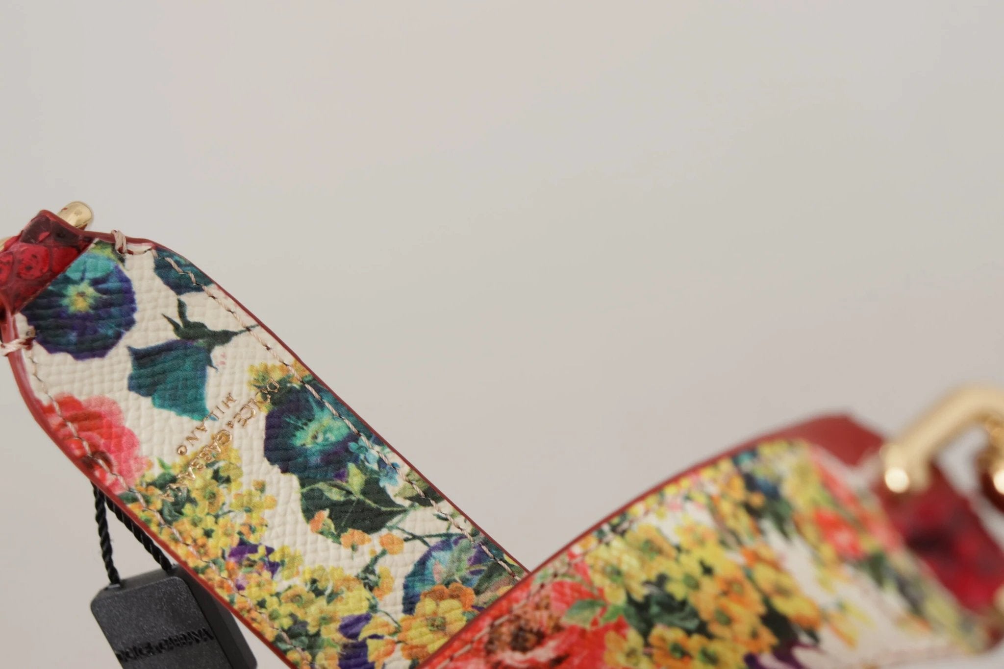 Dolce & Gabbana Red Exotic Leather Crystals Reversible Shoulder Strap by Dolce & Gabbana