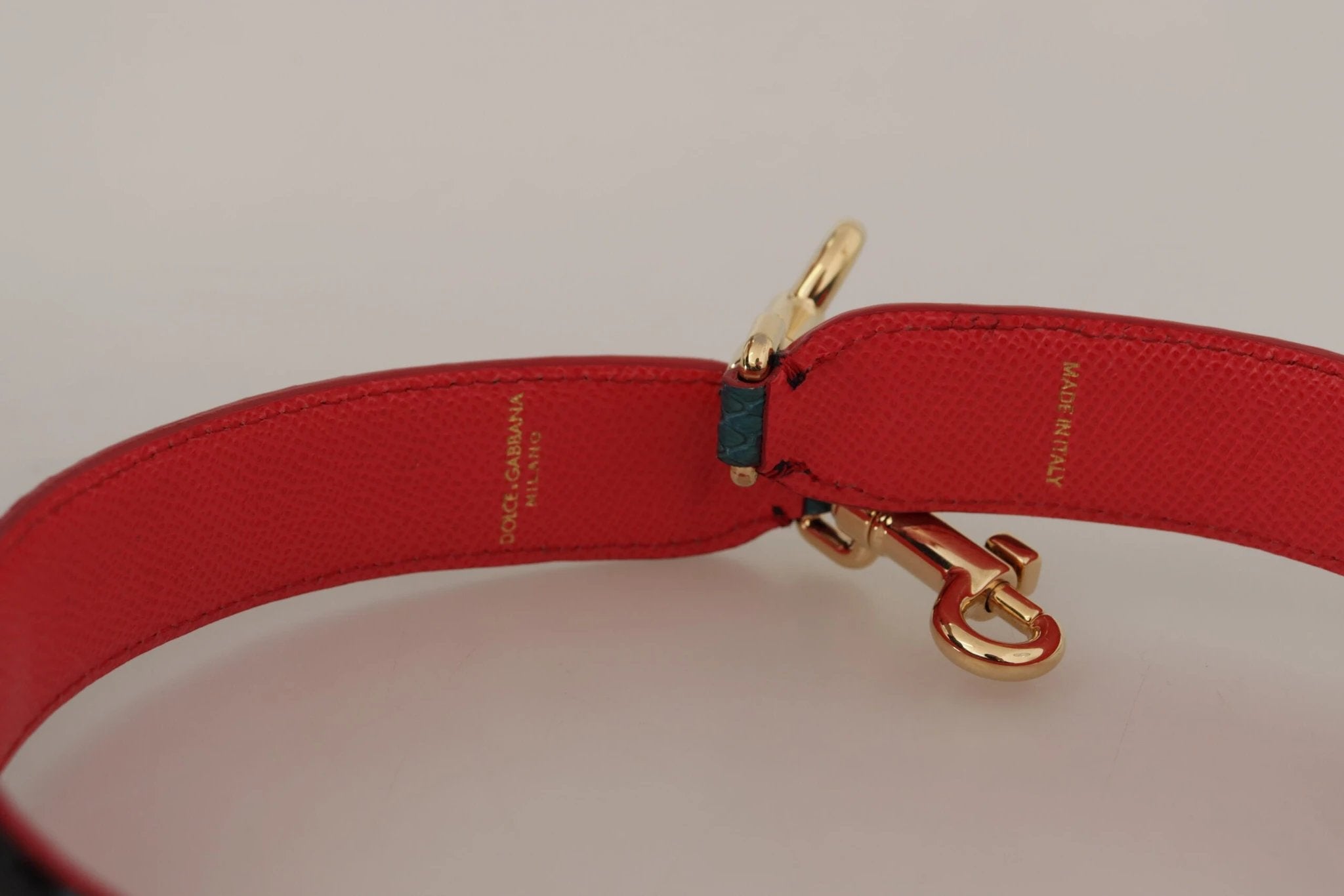 Dolce & Gabbana Green Crystals Leather Bag Shoulder Strap by Dolce & Gabbana