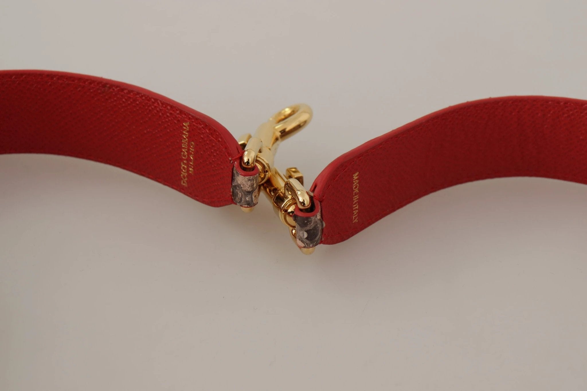 Dolce & Gabbana Brown Python Leather Crystals Shoulder Strap by Dolce & Gabbana