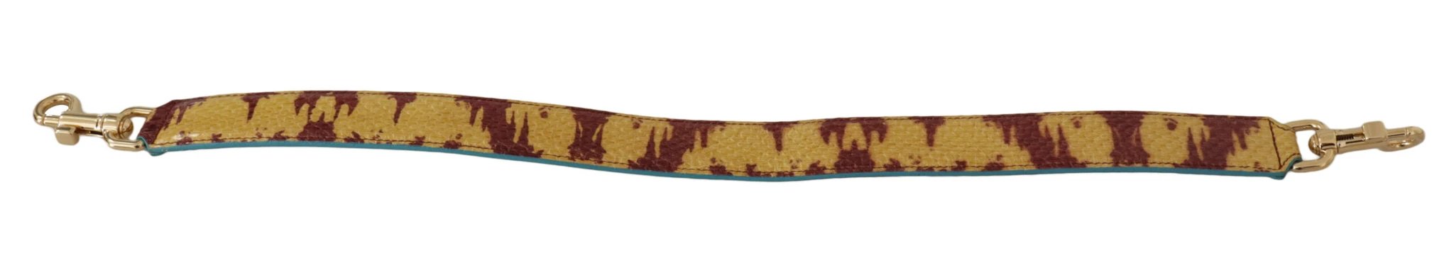 Dolce & Gabbana Yellow Red Leather Gold Tone Shoulder Strap by Dolce & Gabbana