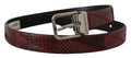 Dolce & Gabbana Red Exotic Leather Metal Logo Buckle Belt by Dolce & Gabbana