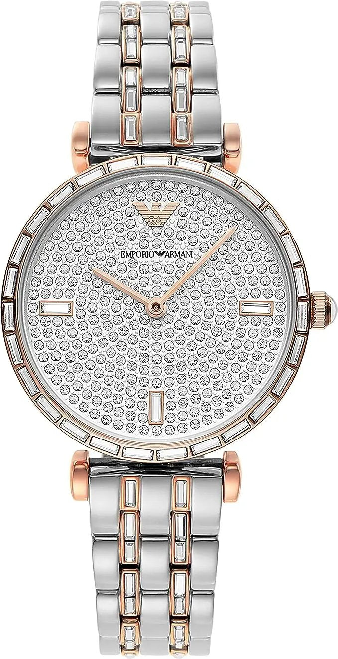 Montre Emporio Armani en acier argenté et quartz