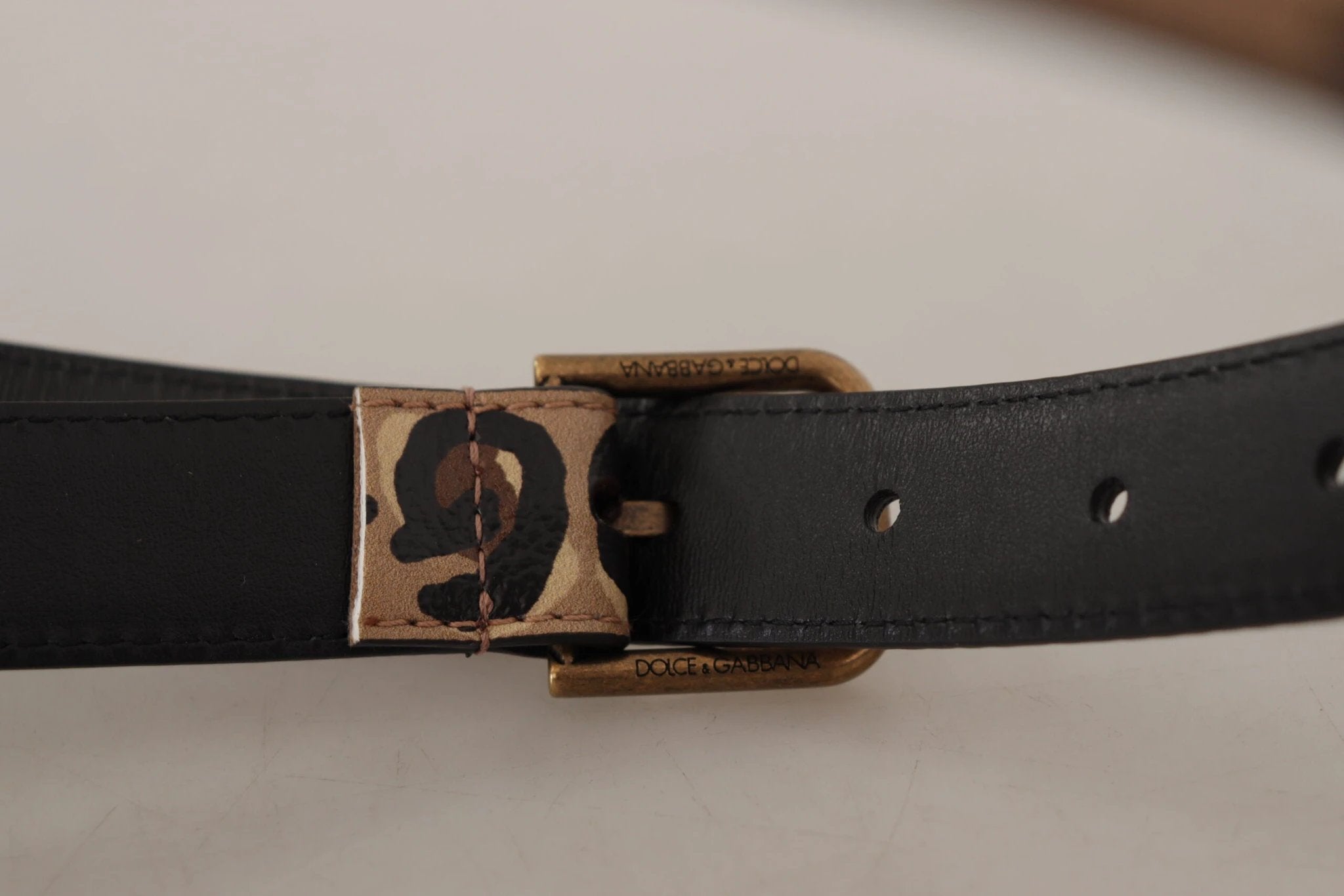 Dolce & Gabbana Brown Leopard Print Vintage Metal Waist Buckle Belt by Dolce & Gabbana
