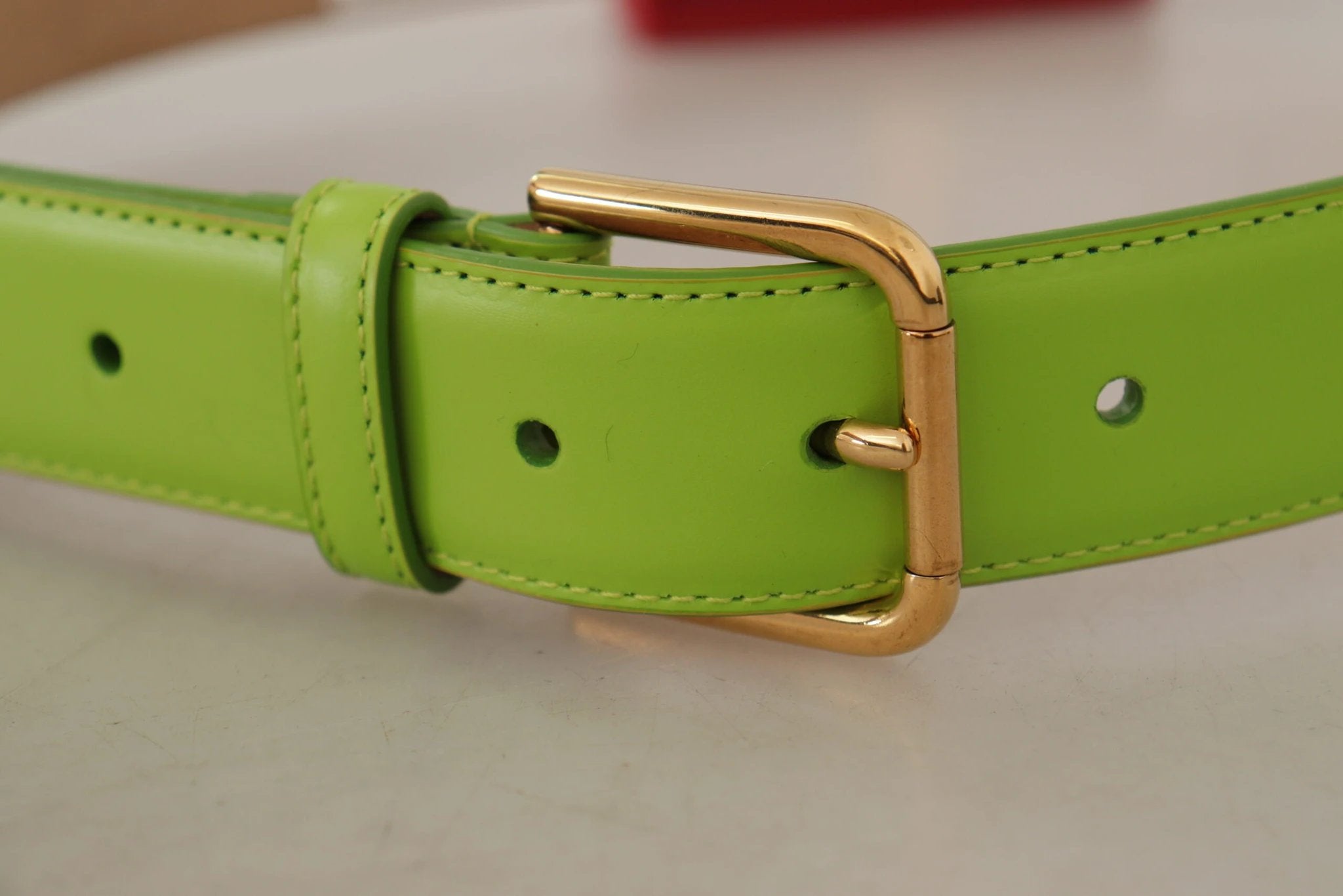 Dolce & Gabbana Green Leather Devotion Heart Micro Bag Headphones Belt by Dolce & Gabbana