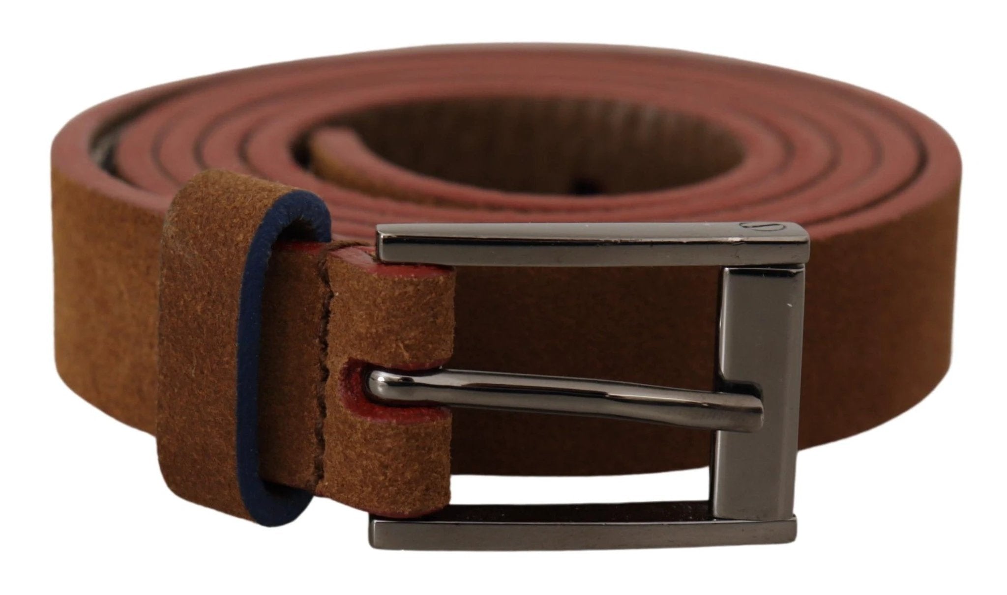 Dolce & Gabbana Brown Logo Engraved Metal Waist Buckle Belt by Dolce & Gabbana