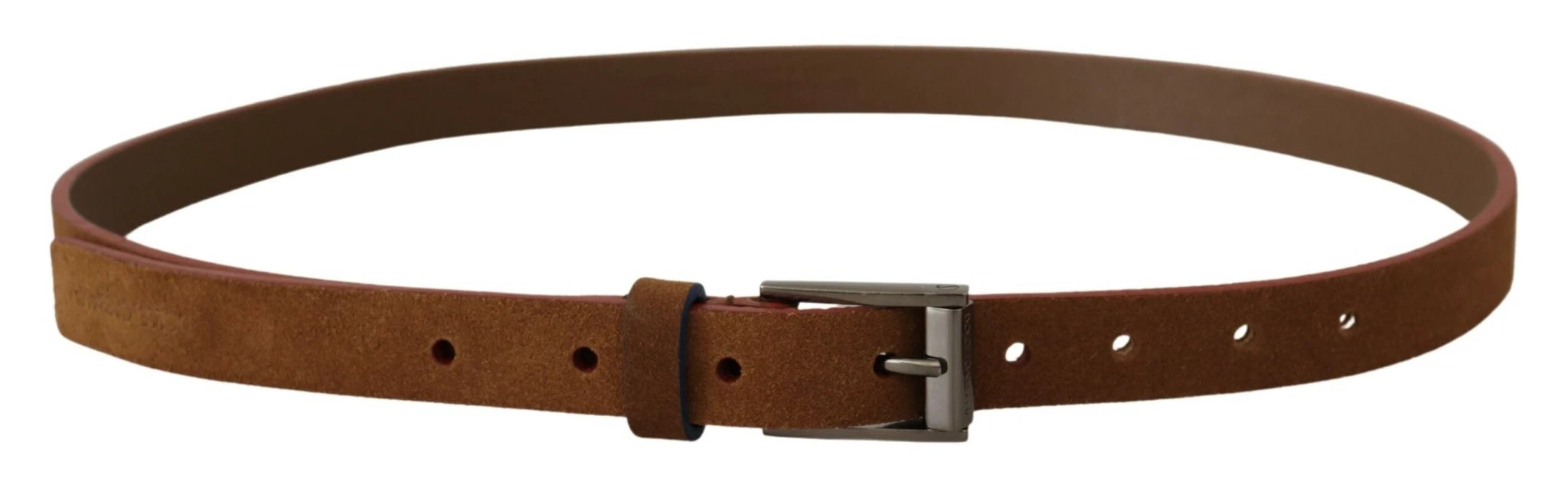 Dolce & Gabbana Brown Logo Engraved Metal Waist Buckle Belt by Dolce & Gabbana