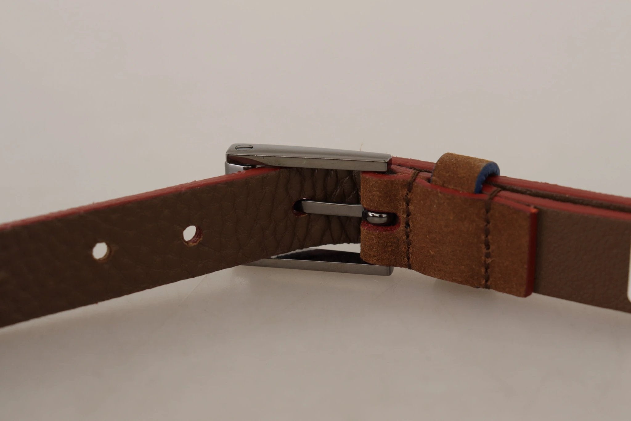 Dolce & Gabbana Brown Logo Engraved Metal Waist Buckle Belt by Dolce & Gabbana