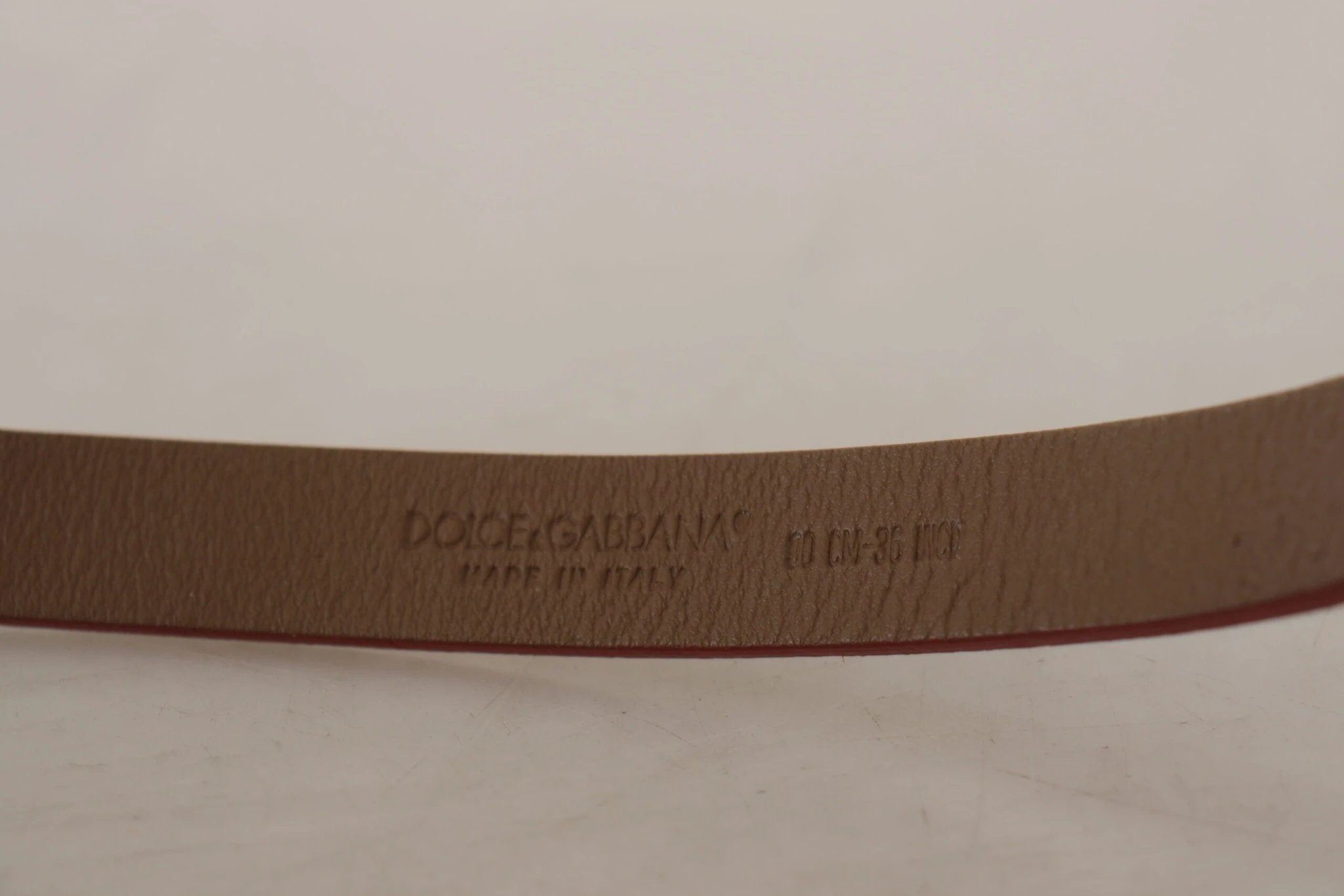 Dolce & Gabbana Brown Logo Engraved Metal Waist Buckle Belt by Dolce & Gabbana