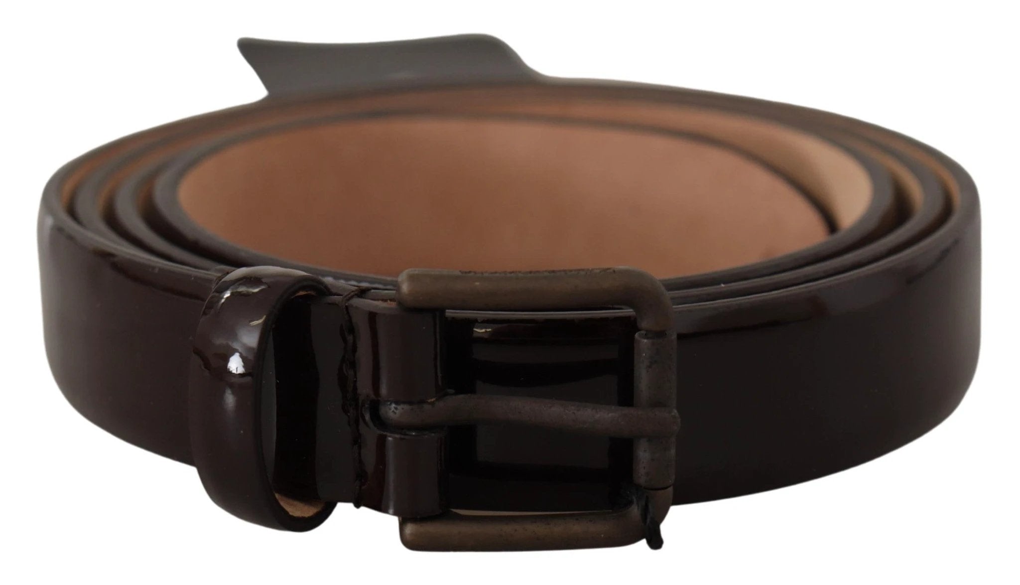 Dolce & Gabbana Black Patent Leather Logo Metal Waist Buckle Belt by Dolce & Gabbana