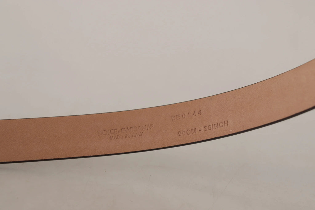 Dolce & Gabbana Black Patent Leather Logo Metal Waist Buckle Belt by Dolce & Gabbana