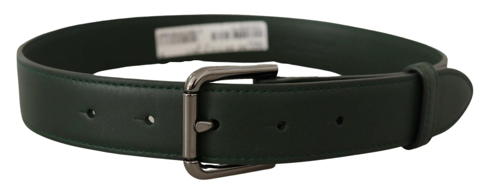 Dolce & Gabbana Army Green Leather Logo Metal Waist Buckle Belt by Dolce & Gabbana