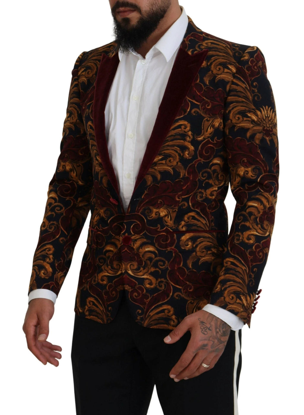 Dolce & Gabbana Multicolor Floral Single Breasted Martini Blazer by Dolce & Gabbana
