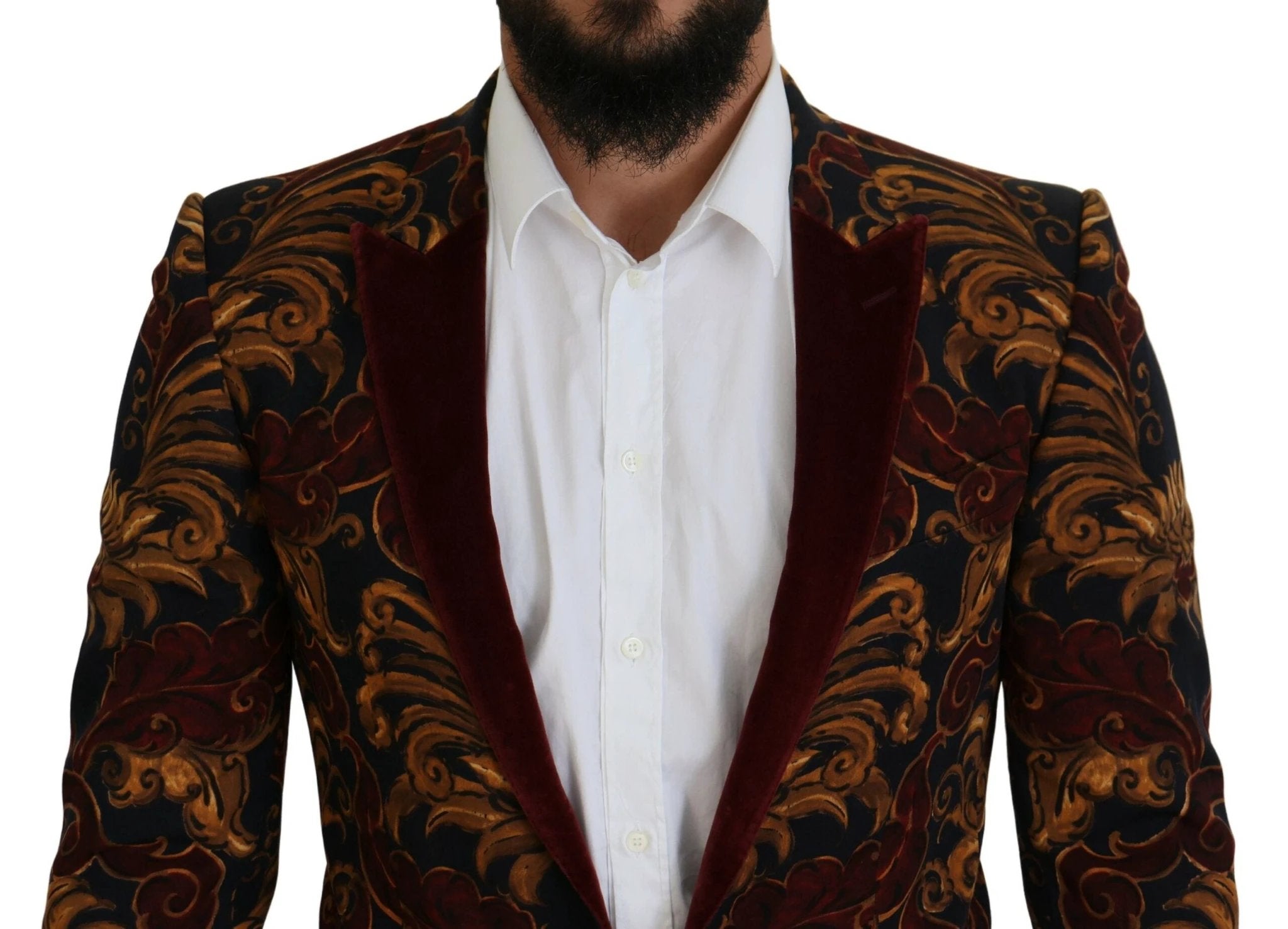 Dolce & Gabbana Multicolor Floral Single Breasted Martini Blazer by Dolce & Gabbana