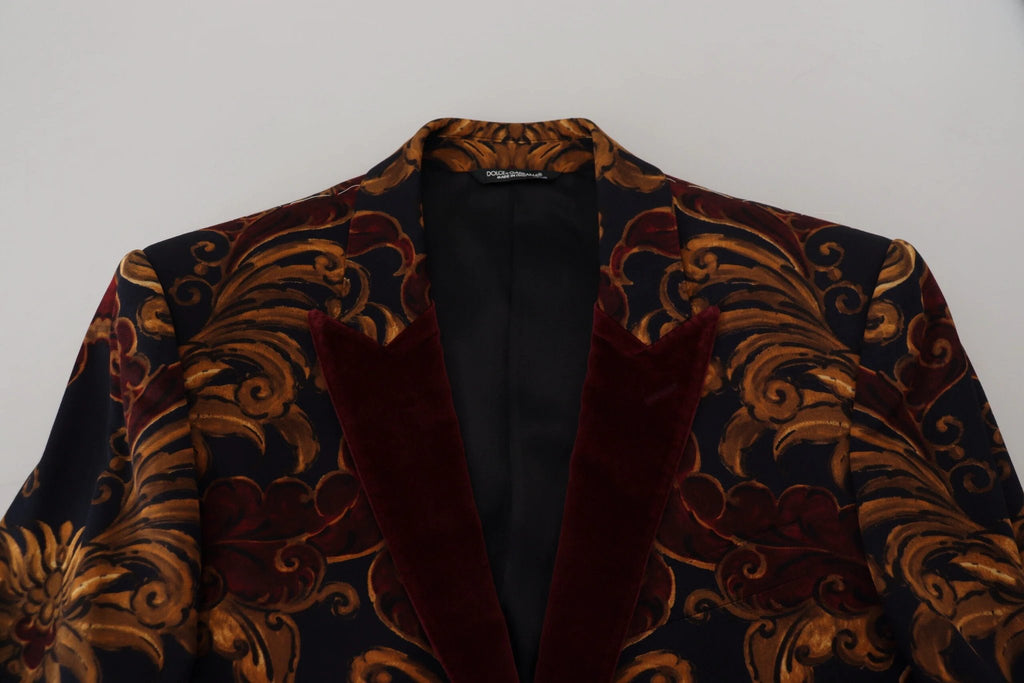 Dolce & Gabbana Multicolor Floral Single Breasted Martini Blazer by Dolce & Gabbana
