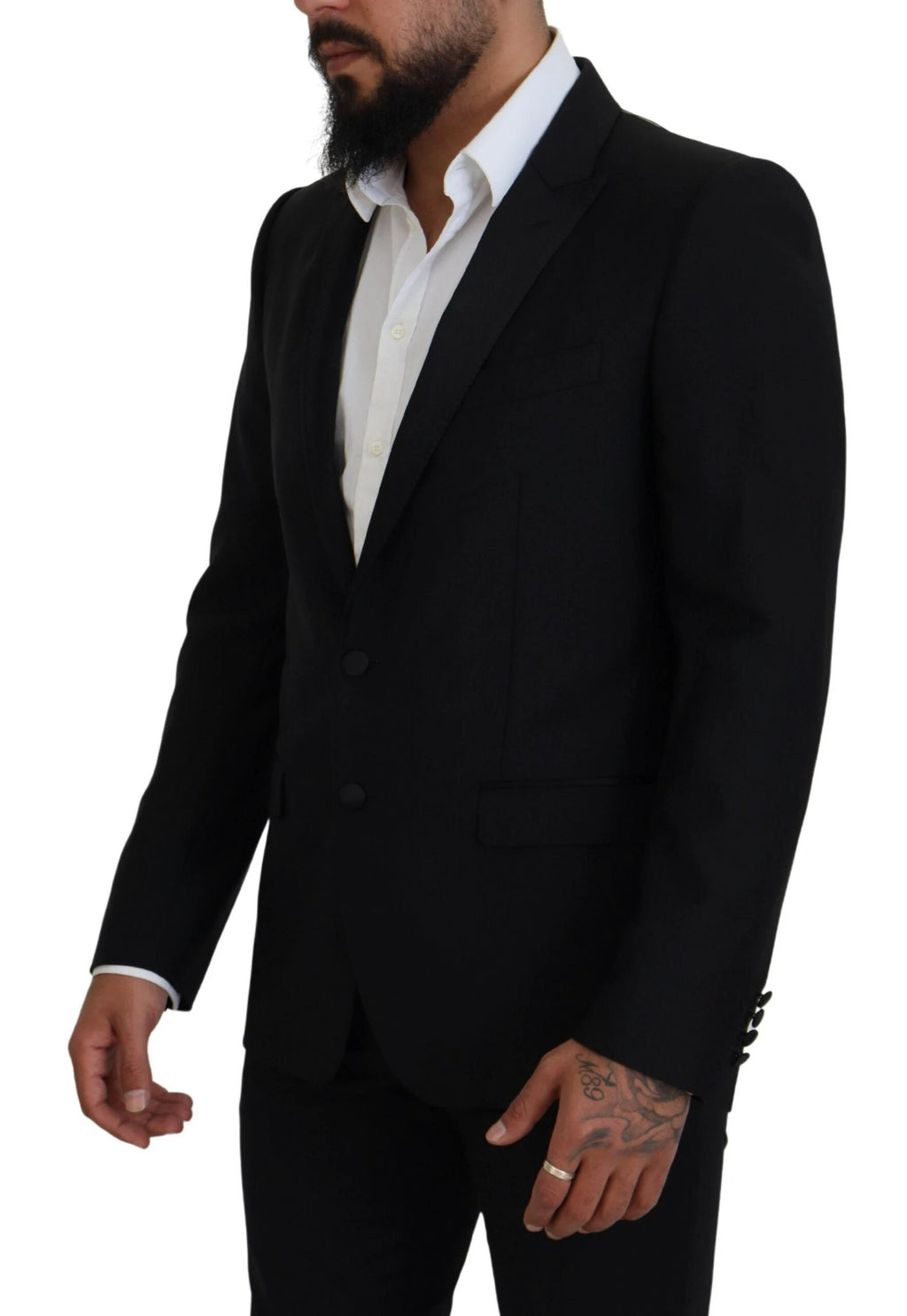 Dolce & Gabbana Black Slim Fit Formal Martini Blazer by Dolce & Gabbana