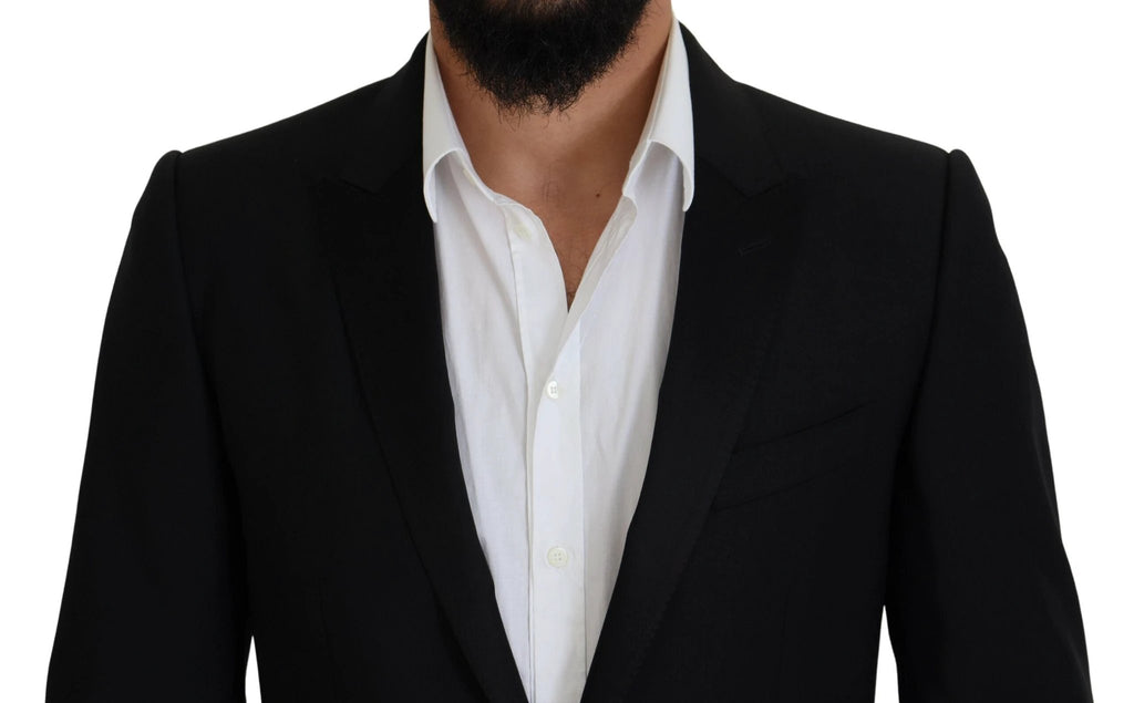 Dolce & Gabbana Black Slim Fit Formal Martini Blazer by Dolce & Gabbana