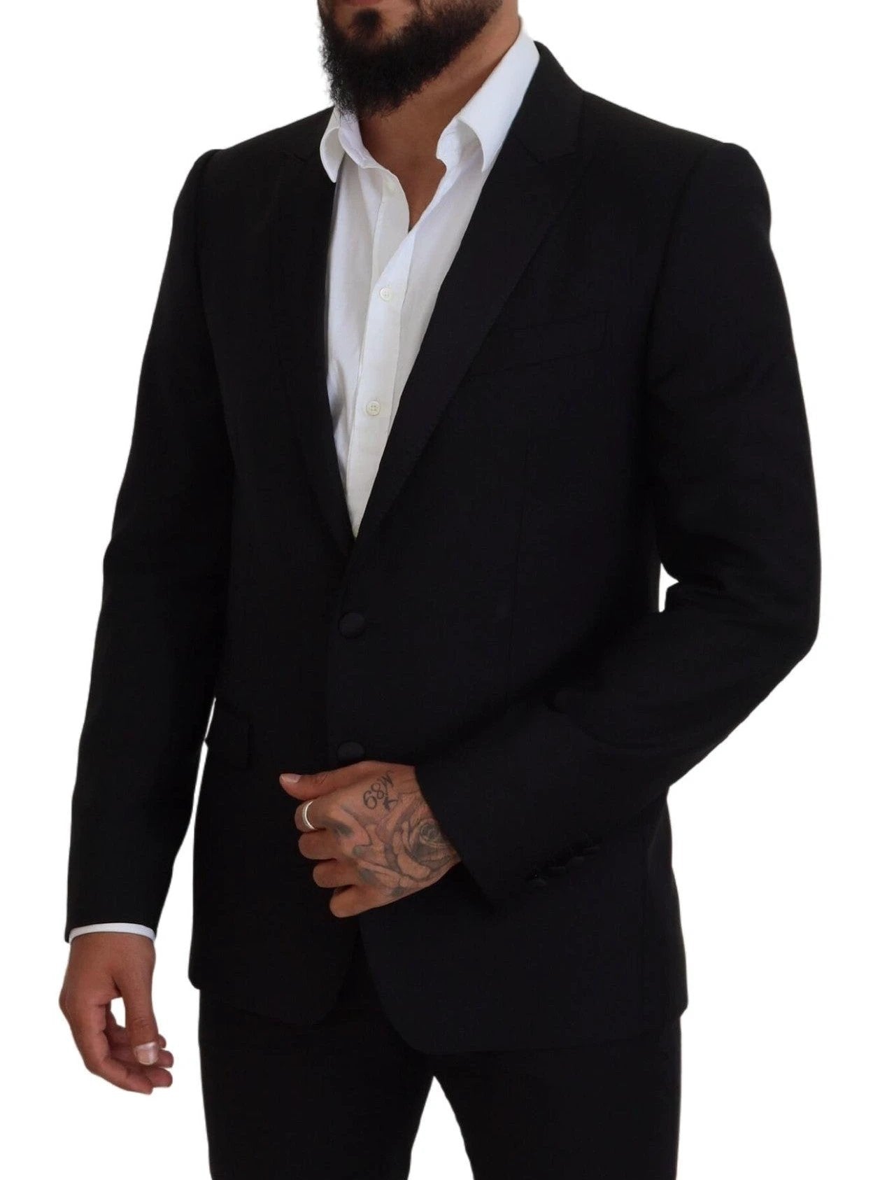 Dolce & Gabbana Black Slim Fit Formal Martini Blazer by Dolce & Gabbana