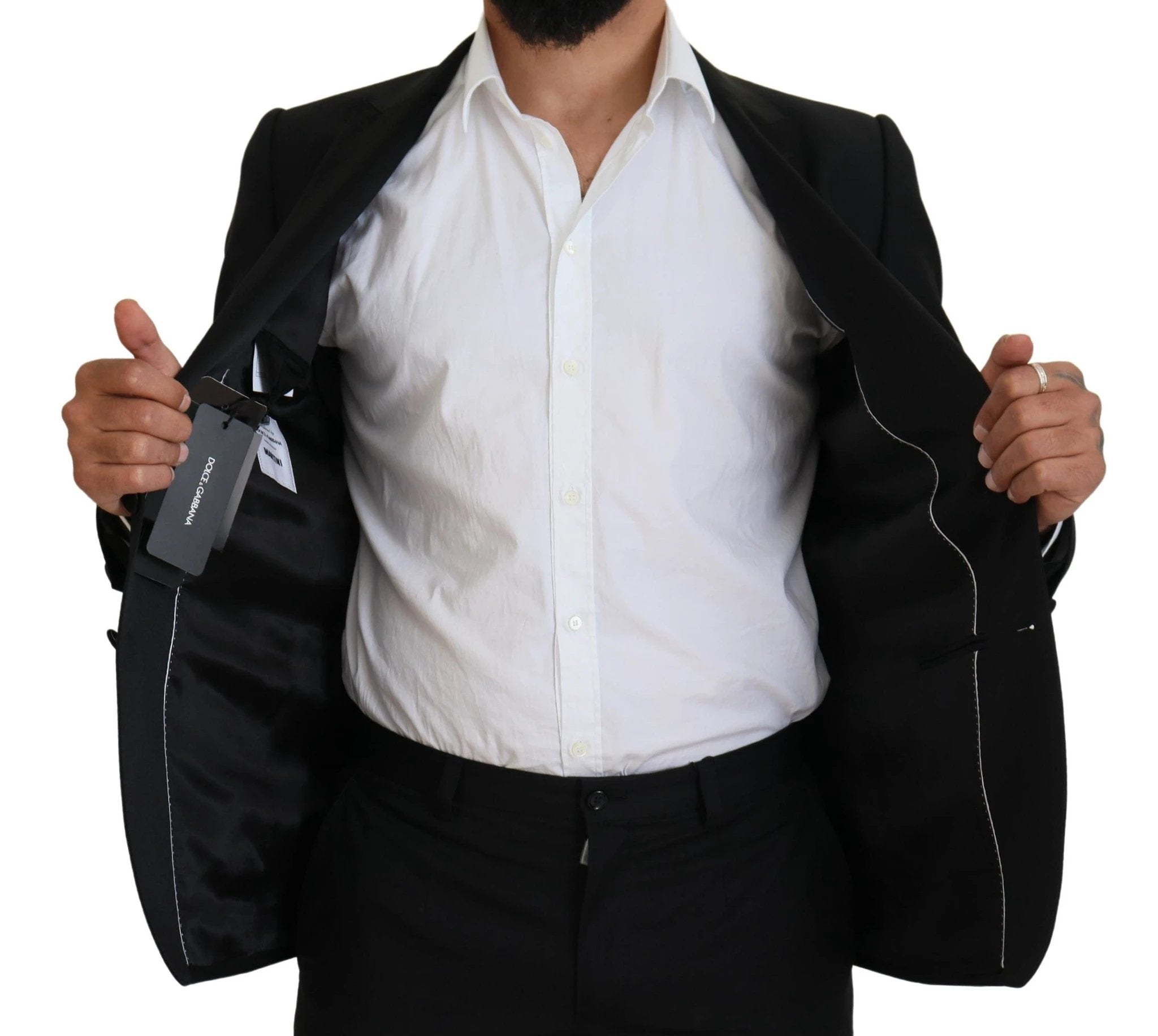 Dolce & Gabbana Black Slim Fit Formal Martini Blazer by Dolce & Gabbana