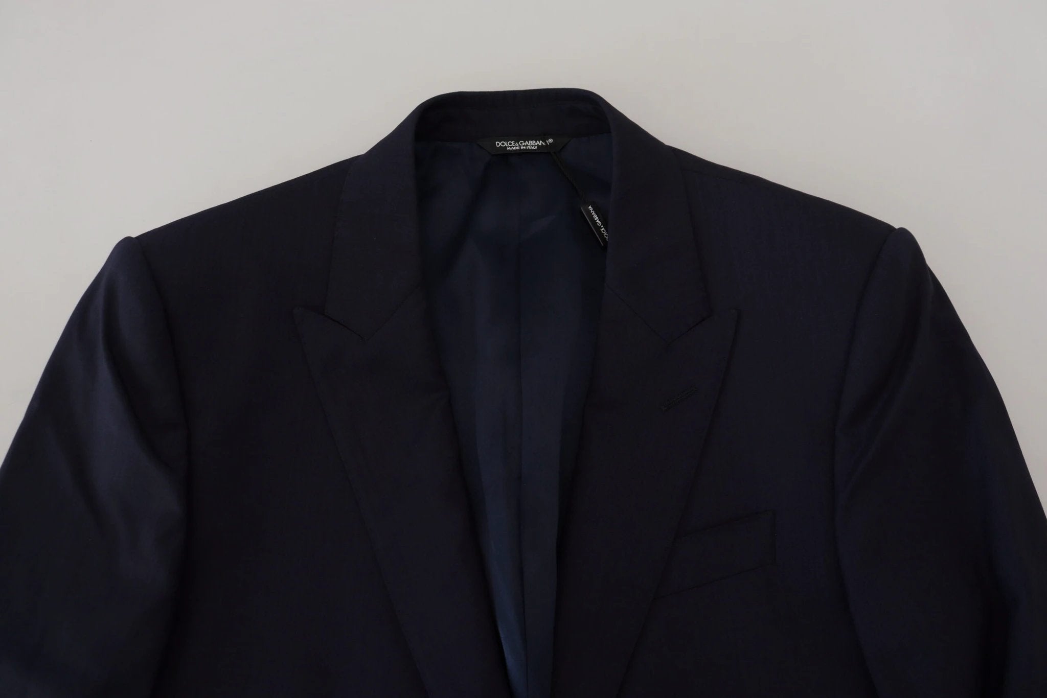 Dolce & Gabbana Blue Wool Slim Fit Formal Coat Blazer by Dolce & Gabbana