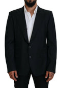 Dolce & Gabbana Dark Blue Wool Formal Sicilia Blazer by Dolce & Gabbana