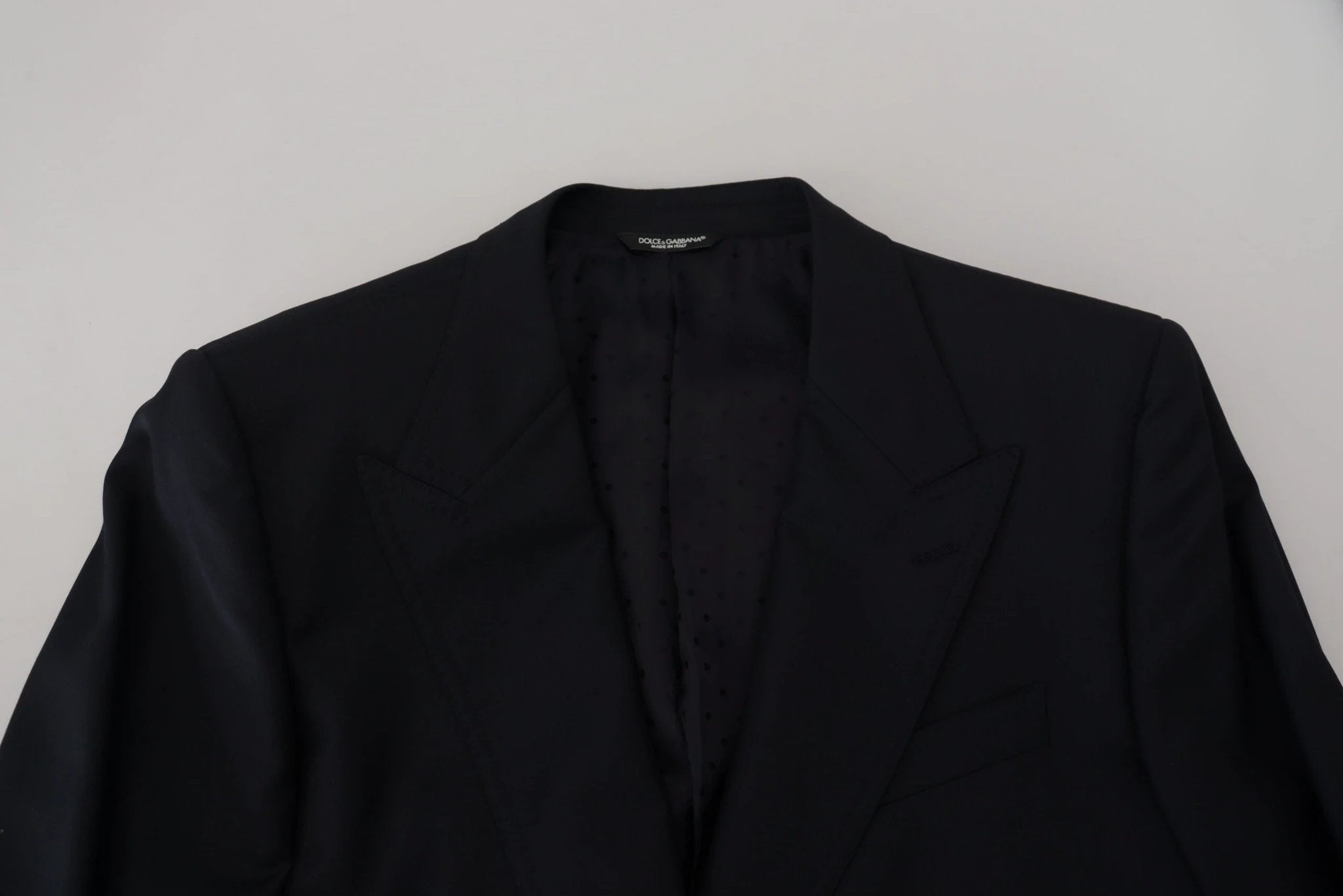 Dolce & Gabbana Dark Blue Wool Formal Sicilia Blazer by Dolce & Gabbana