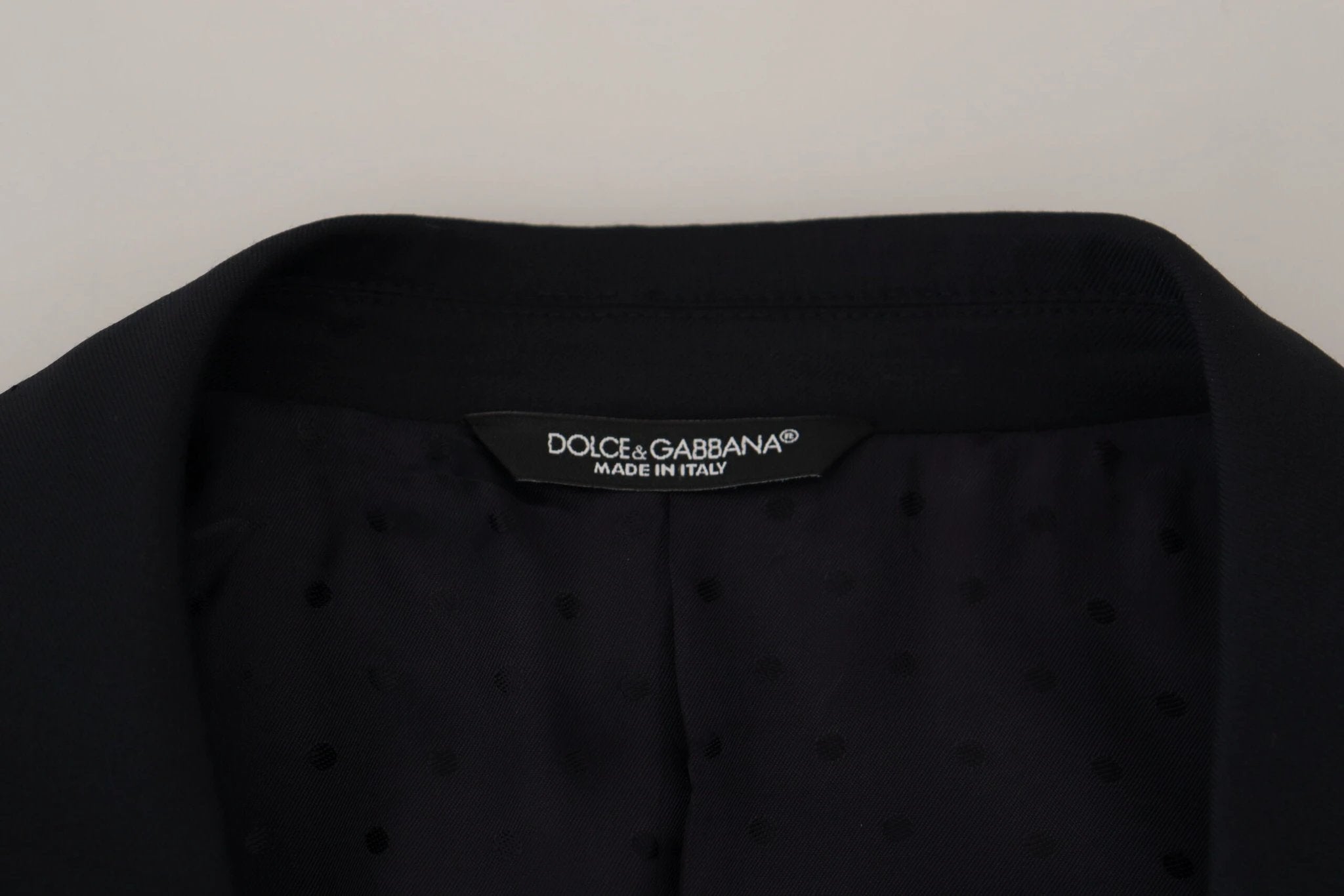 Dolce & Gabbana Dark Blue Wool Formal Sicilia Blazer by Dolce & Gabbana