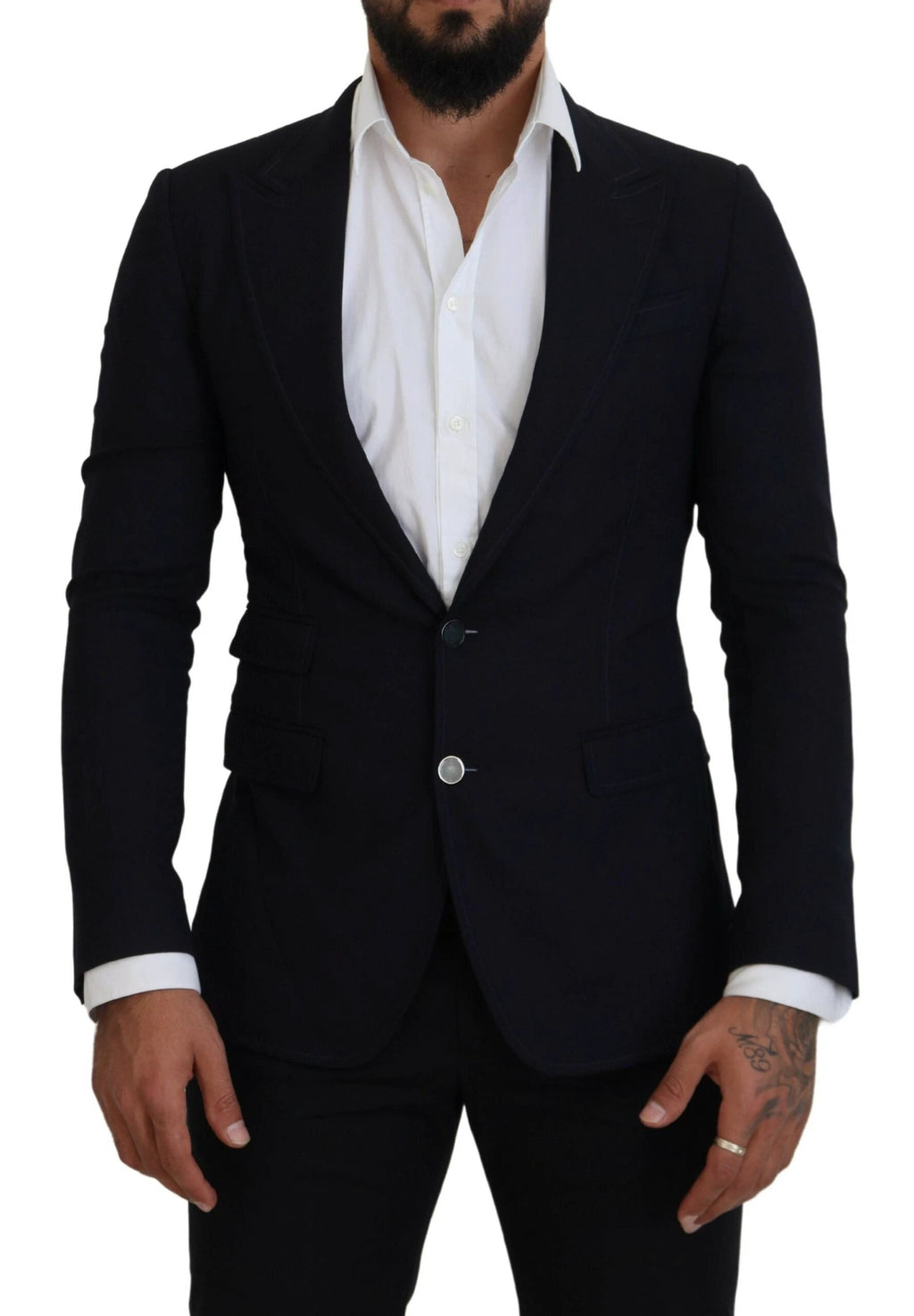 Dolce & Gabbana Blue Wool Formal Taormina Blazer by Dolce & Gabbana