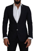 Dolce & Gabbana Blue Wool Formal Taormina Blazer by Dolce & Gabbana