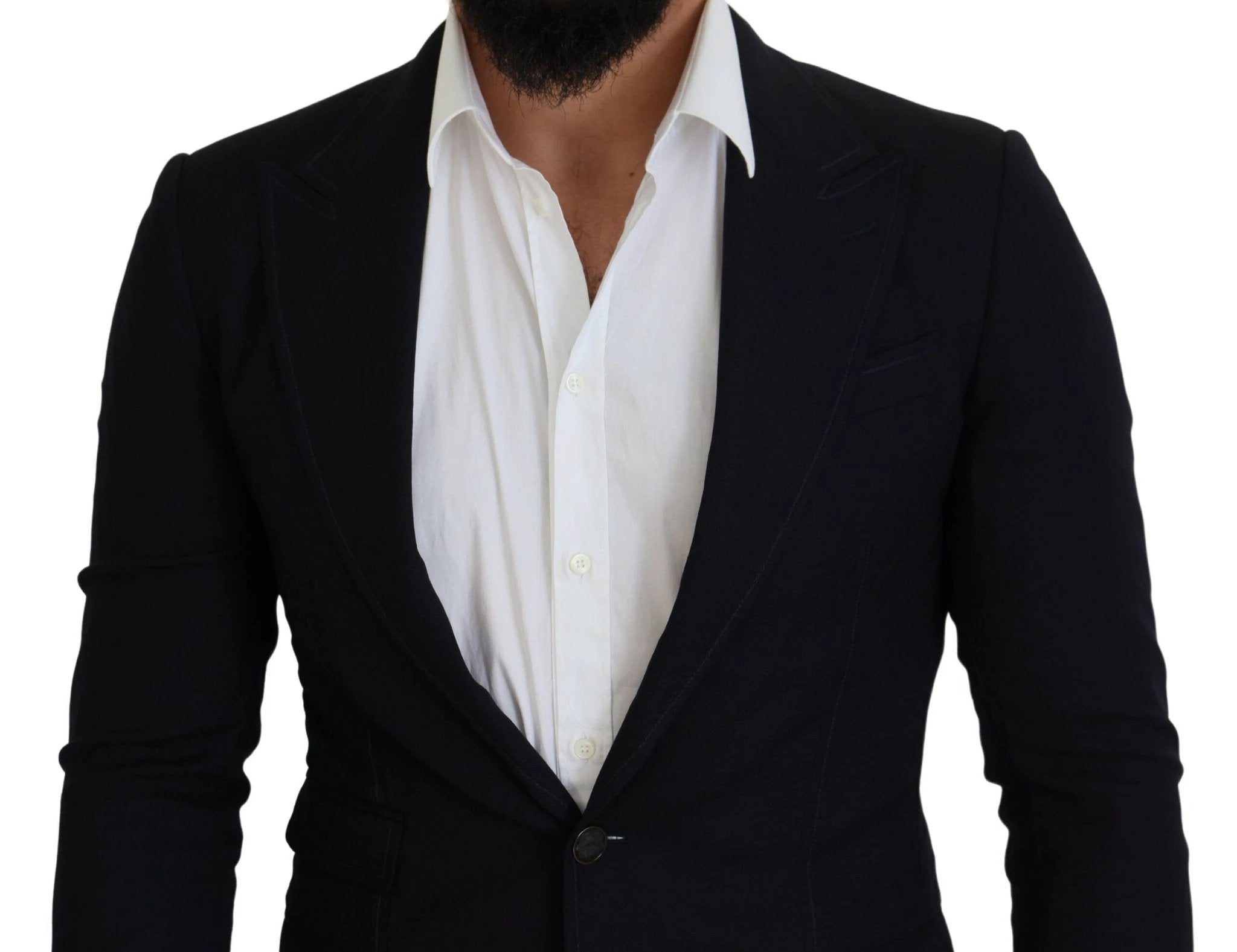 Dolce & Gabbana Blue Wool Formal Taormina Blazer by Dolce & Gabbana
