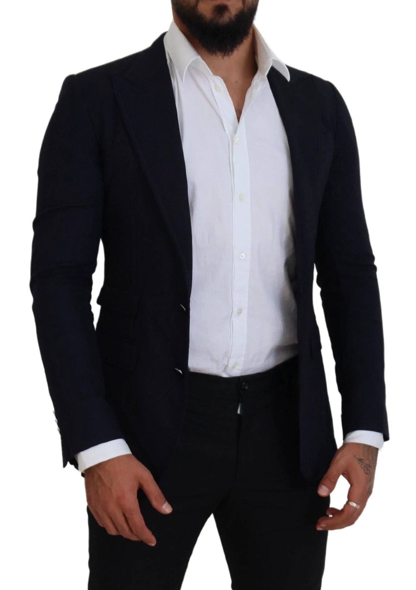 Dolce & Gabbana Blue Wool Formal Taormina Blazer by Dolce & Gabbana