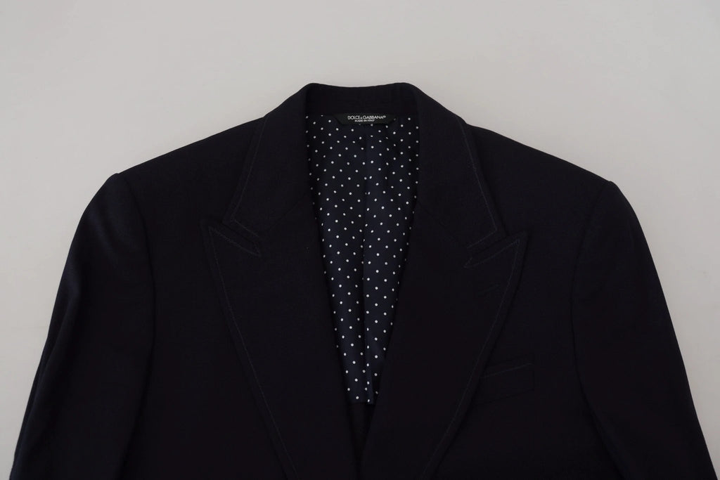 Dolce & Gabbana Blue Wool Formal Taormina Blazer by Dolce & Gabbana