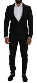 Dolce & Gabbana Black Polyester Men 2 Piece MARTINI Suit by Dolce & Gabbana