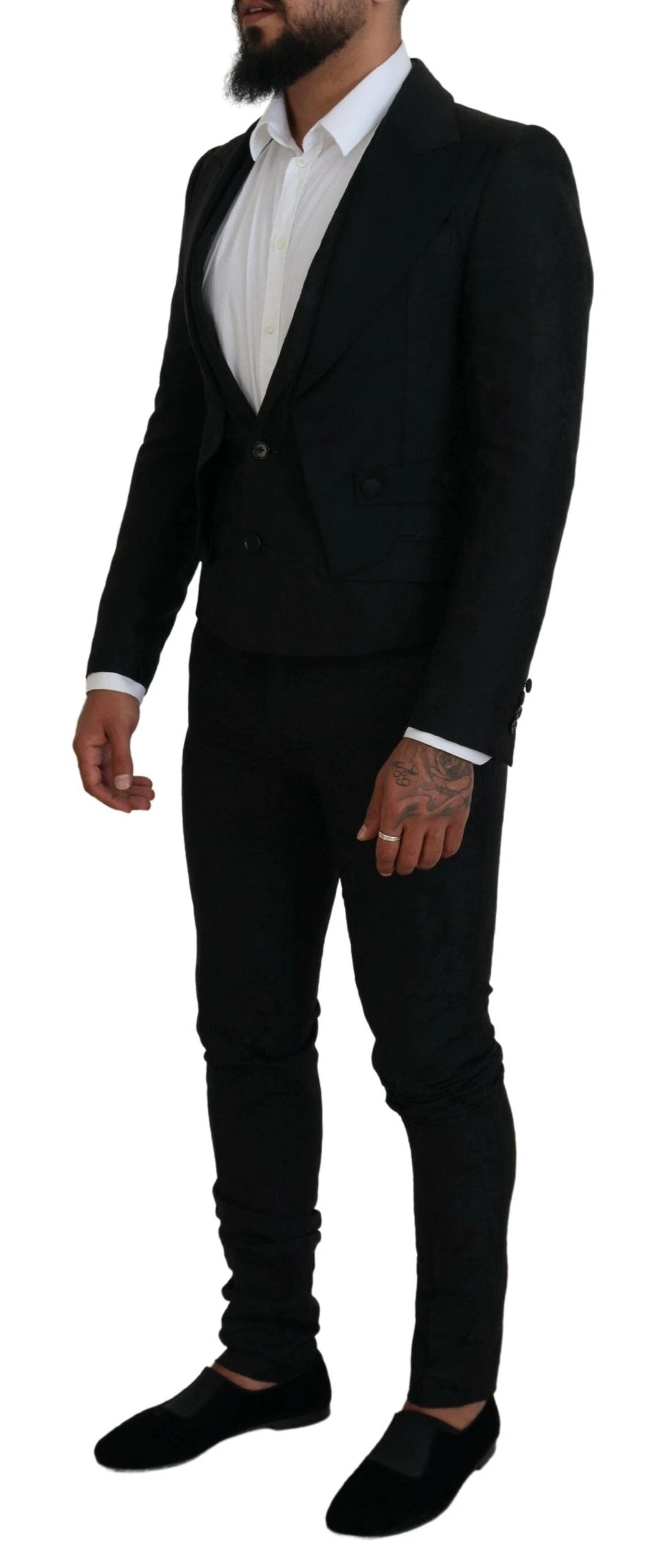 Dolce & Gabbana Black Polyester Men 2 Piece MARTINI Suit by Dolce & Gabbana