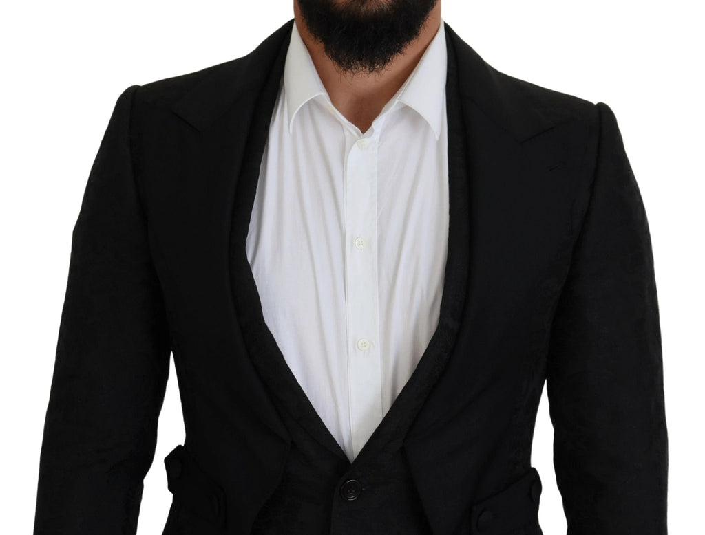 Dolce & Gabbana Black Polyester Men 2 Piece MARTINI Suit by Dolce & Gabbana