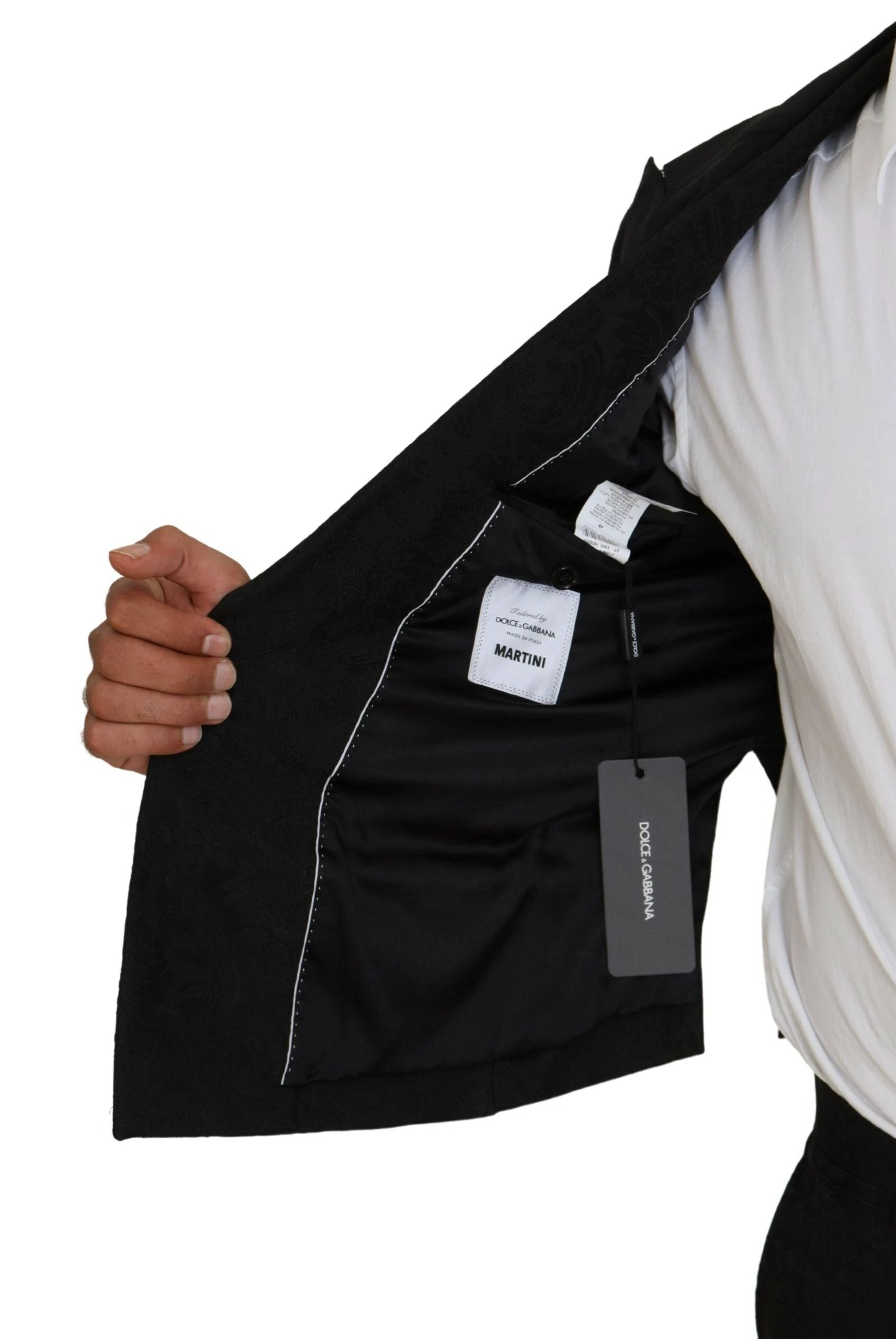 Dolce & Gabbana Black Polyester Men 2 Piece MARTINI Suit by Dolce & Gabbana