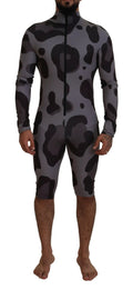 Dolce & Gabbana Gray Patterned Polyester Wetsuit Swimwear by Dolce & Gabbana