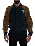 Dolce & Gabbana Multicolor Cotton Collared Pullover Sweater by Dolce & Gabbana