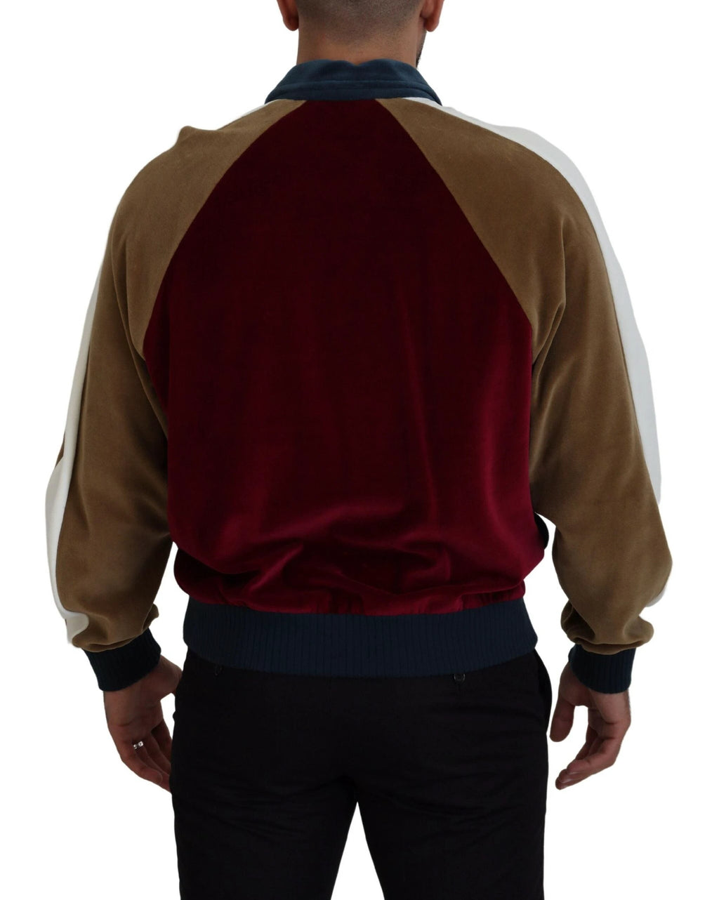 Dolce & Gabbana Multicolor Cotton Collared Pullover Sweater by Dolce & Gabbana