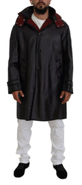 Dolce & Gabbana Black Trench Hooded Parka Cotton Jacket by Dolce & Gabbana