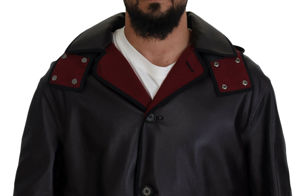 Dolce & Gabbana Black Trench Hooded Parka Cotton Jacket by Dolce & Gabbana